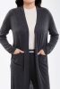Кардиган длин жен шелк+каш 102-0221-172 Хан Богд (F, 1508 графитовый)