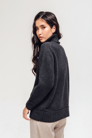 Свитер жен 12078 каш Мунх (L-48, 75 графитовый)