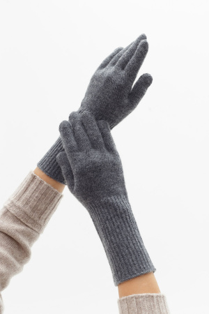 Перчатки удлинен ШК-31013 КАШЕМИР ХАУС (MAGNAG) (F, 37 темно-серый)