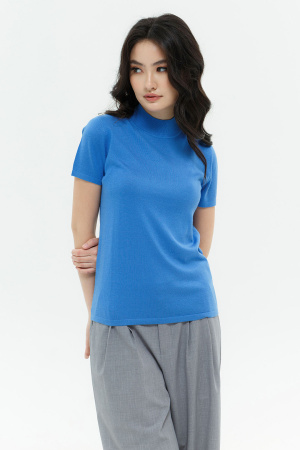 Джемпер жен шелк+каш HАD23009L БлюСкай (L-48, 450 ярко-син)