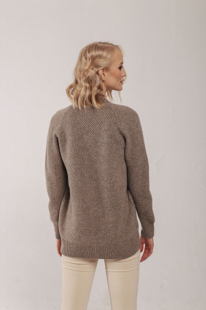 Кардиган жен 5w04012(А) букле на пуговицах с карманами ТОД (M-46, коричневый )