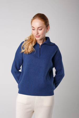 Сорочка жен 11061 на молнии каш мунх (L-48, 482 синий)