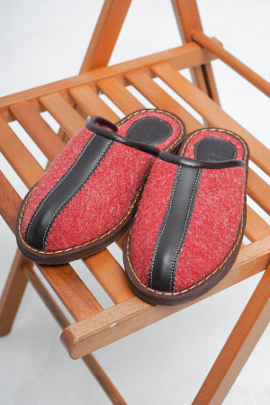 Тапочки войлочные без пятки Bogts (36-37, красный)