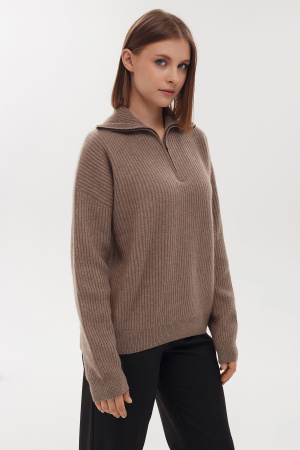 Сорочка жен 11061 на молнии каш мунх (M-46, 57 коричневый)