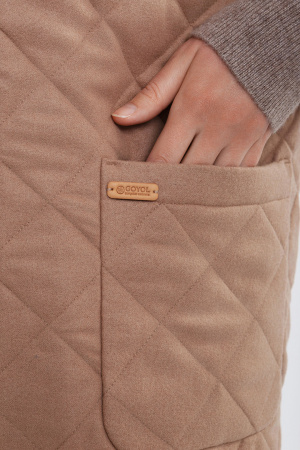 Жилет жен стег на молнии 55-23-206-QС Гоеол (L-48, 1056/16/1 темно-беж)