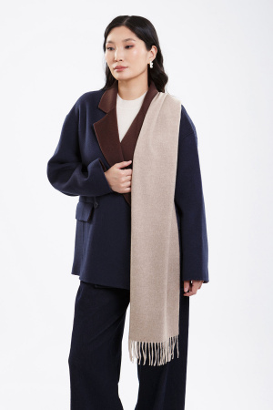 Шарф кашем WF63001 БлюСкай (180*30(+-2), 02/57 беж*корич)