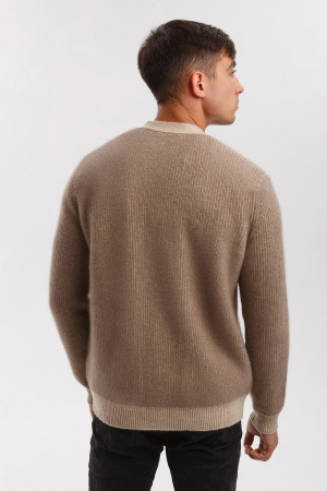 Кардиган муж КU024882 гоби (2XL-52, 1000/57 беж-сер/кор)