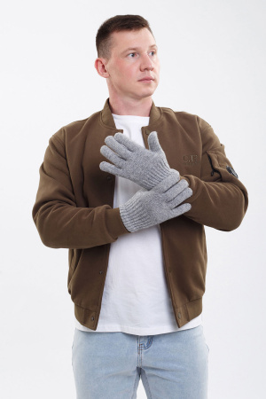 Перчатки взрослые 70% шерсть ТОД (2 , серый)