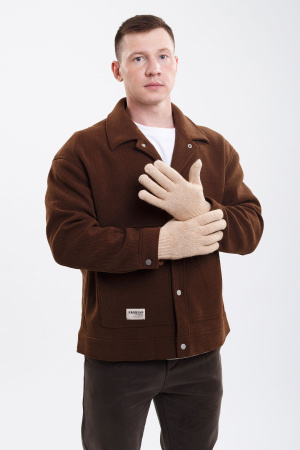 Перчатки взрослые 70% шерсть ТОД (1, бежевый )