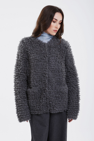 Кардиган жен 40083 "барашек" мунх (L-48, 1267 мокр асфальт)