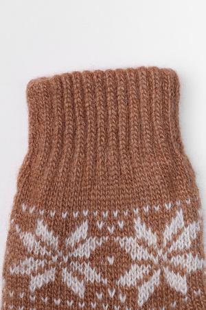 Варежки дет 70% Бат Сежу (3, рыжий*рис)