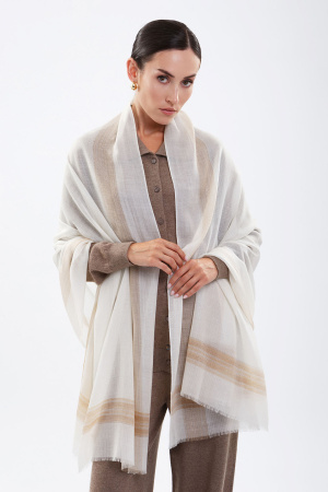 Шаль WA200312 Гоби (200*90, 0755/0064 бел*кор*сер)