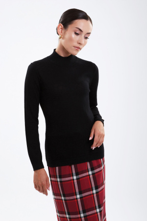 Джемпер жен KW060395 каш+шелк Гоби (M-46, 7018 черн)