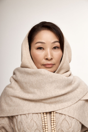 Палантин 03235 каш (обр Абз) мунх (200*40, 1000 бежево-кор)