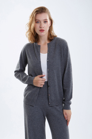 Кардиган жен 08478 (08179) каш Munkh (M-46, 74 серый)