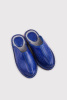 Тапочки кожаные без пятки Bogts (36-37, синий)