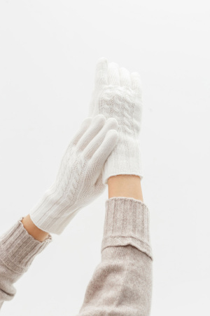 Перчатки узор араны ШК-31121 КАШЕМИР ХАУС (MAGNAG) (F, 01 белый)