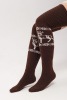 Чулки 70% шерсть с рисунком ТОД (F, шоколад/рис)