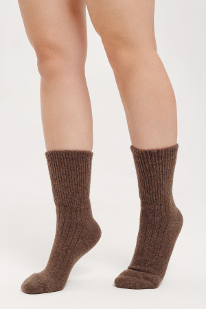 Носки 100% шерсть ТОД (34-36, шоколадный)