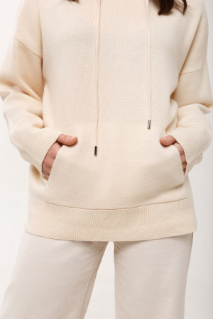 Худи жен 01274 с капюш каш Munkh (XL-50, 997 кремовый)