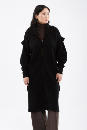 Кардиган (пальто) 113-0119-032 Хан Богд (M-46, 81 черный)