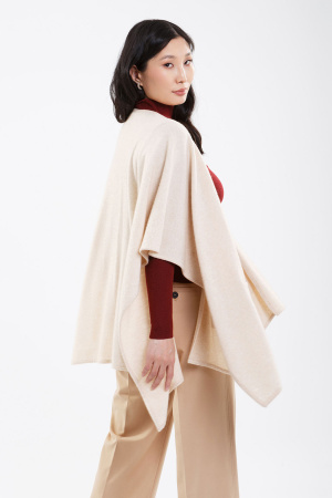 Пончо каш IA 20-213L БлюСкай (OS oversize, 200 бежев )