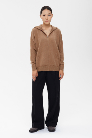 Кардиган жен 08344 с капюш вербл мунх (M-46, 02 рыжий)