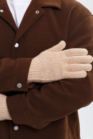 Перчатки взрослые 70% шерсть ТОД (1, бежевый )