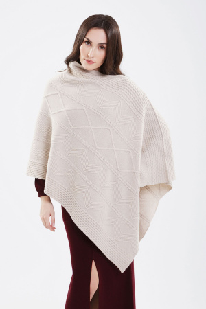 Жилет (пончо) жен 11-24-201-ОС Гоеол (F, 1310 бежево-белый)