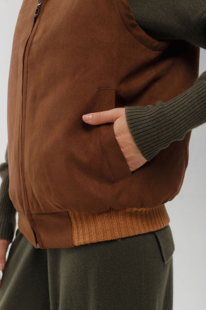 Жилет валяный на молнии Бат Сежу (50, рыжий)