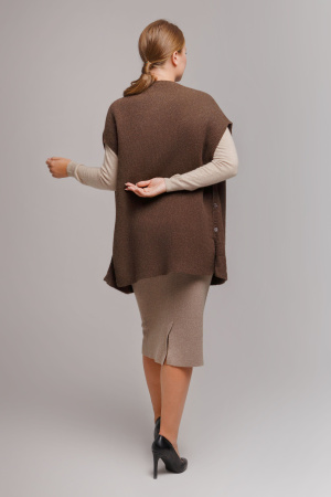 Жилет-накидка 5W07009 ТОД (F, шоколадный)