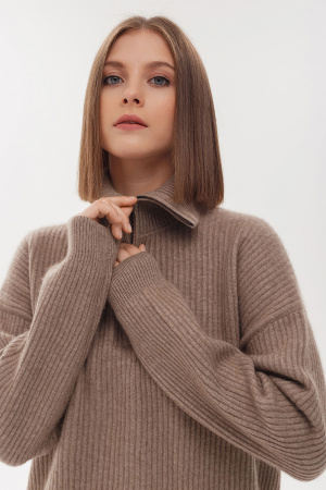 Сорочка жен 11061 на молнии каш мунх (M-46, 57 коричневый)