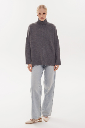 Свитер жен 12187 каш Мунх КХ (XL-50, 74 серый)