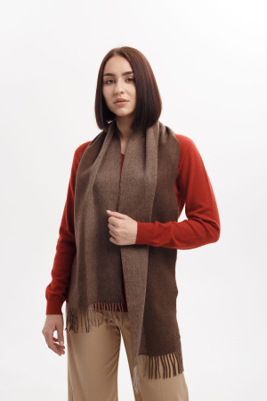 Шарф шерсть WBP62010 БлюСкай (170*30, корич*шокол)