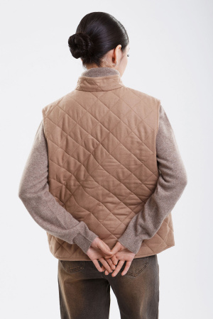 Жилет жен стег на молнии 55-23-206-QС Гоеол (L-48, 1056/16/1 темно-беж)