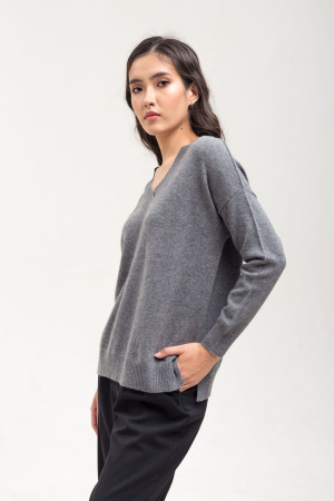 Пуловер жен 02056 каш Мунх (L-48, 74 серый)