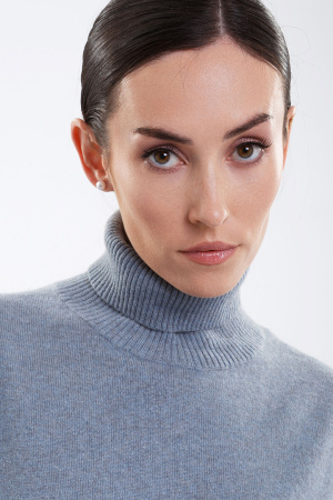 Свитер жен 12180 каш Мунх (M-46, 1402 голубо-синий)