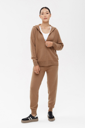 Кардиган жен 08344 с капюш вербл мунх (M-46, 02 рыжий)