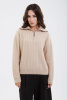 Сорочка жен 11061 на молнии каш мунх (M-46, 02 бежев)
