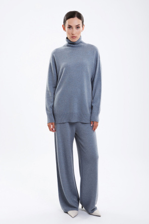 Свитер жен 12180 каш Мунх (M-46, 1402 голубо-синий)