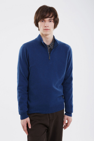 Сорочка муж 11008 на молнии каш Мунх (M-46, 482 синий)