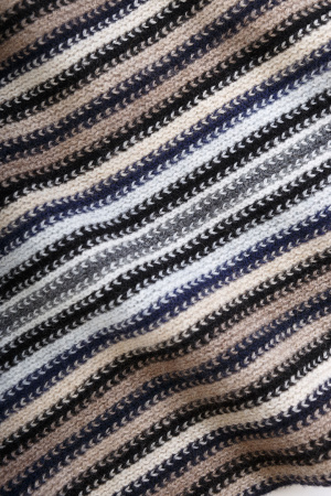 Шарф каш ХA19004z БлюСкай (180*20, 1, multicolor (полоска*черн*кор*беж*голуб*син))