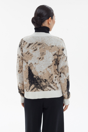 Кардиган жен KW025021 шелк+каш гоби (L-48, 7015/7212/7018 бел/беж/черн)