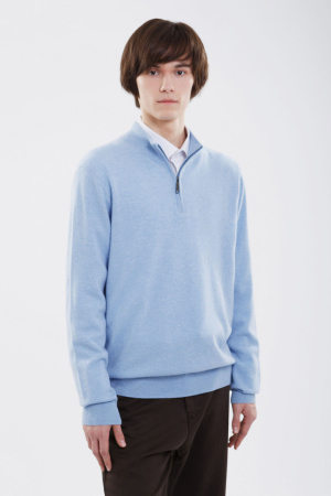 Сорочка муж 11008 на молнии каш Мунх (M-46, 520 голубой)