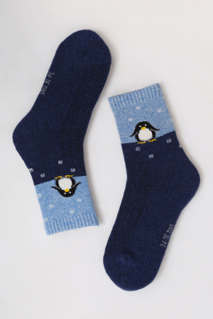 Носки 70% шерсть ТОД (34-36, рис/пингвин)