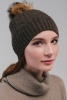 Шапка косички (с помпоном) ТОД (F, шоколадный)