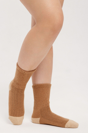 Носки 70% шерсть ТОД (34-36, рыж*беж)