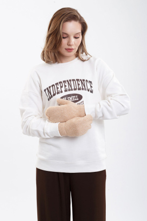 Варежки взрослые 70% шерсть ТОД (2, бежевый )