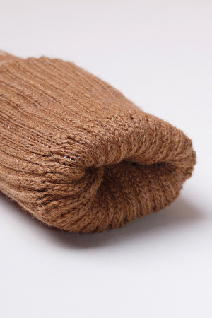 Варежки взрослые 70% шерсть Бат Сежу (1, рыжий*рис)