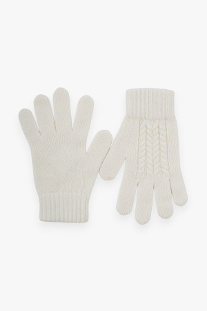 Перчатки 31121 кашемир КХ (F, 01 белый)